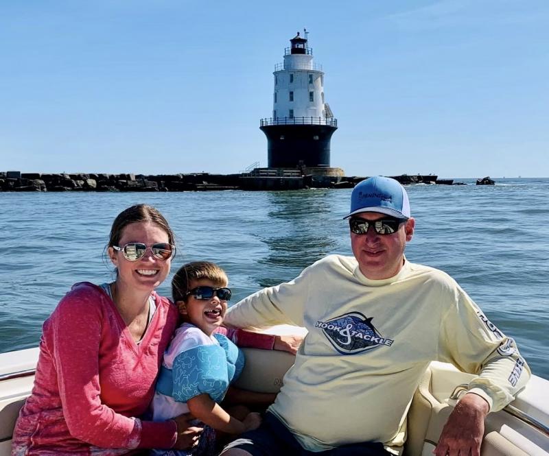 Cathie, Marshall and Ducky Sheetz enjoy some time on the water. SUBMITTED PHOTO